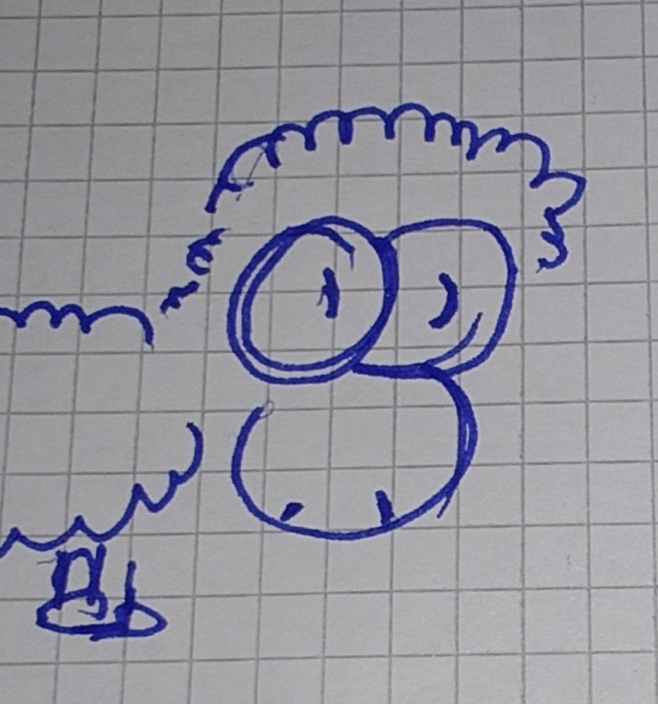 Sketch of a mad sheep